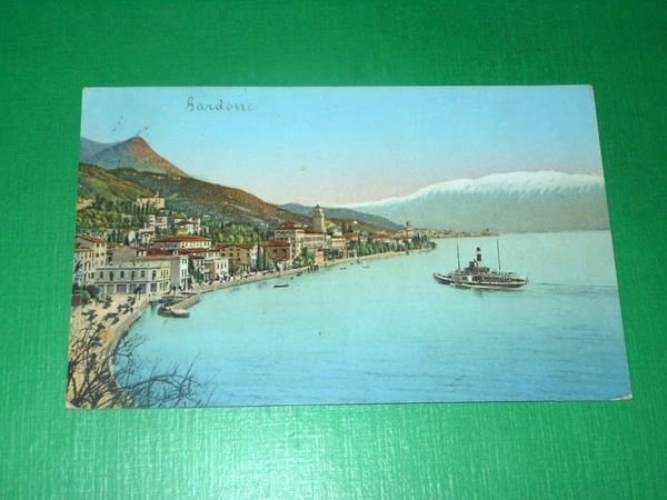 Cartolina Lago di Garda - Gardone Riviera 1920