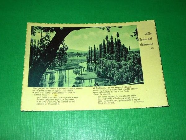 Cartolina Alle Fonti del Clitumno ( Carducci ) - Particolare …