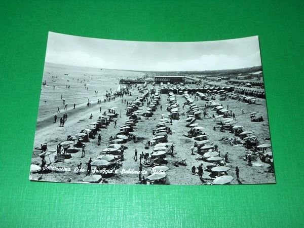 Cartolina Sottomarina Lido - Spiaggia e Stabilimento Clodia 1960 ca