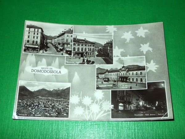 Cartolina Saluti da Domodossola - Vedute diverse 1953