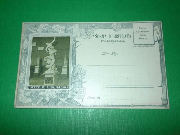 Cartolina Firenze - Scena Illustrata - Ratto di una Sabina …
