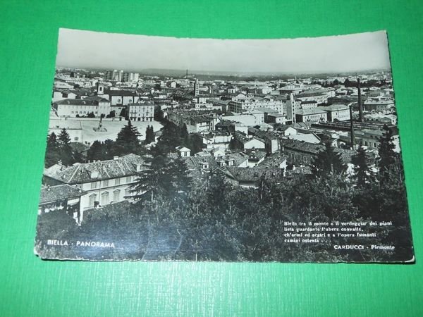 Cartolina Biella - Panorama 1952