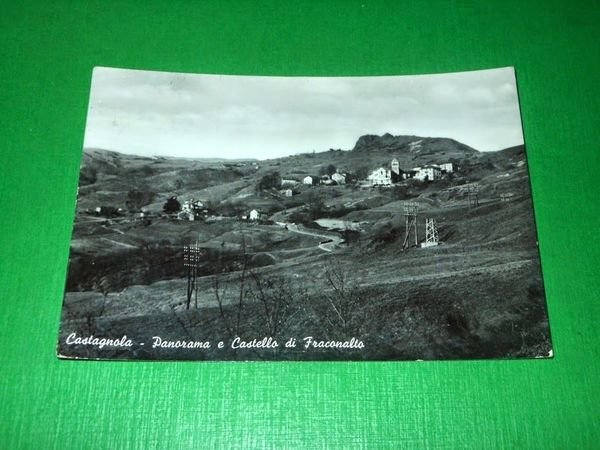 Cartolina Castagnola ( Alessandria ) - Panorama e Castello di …