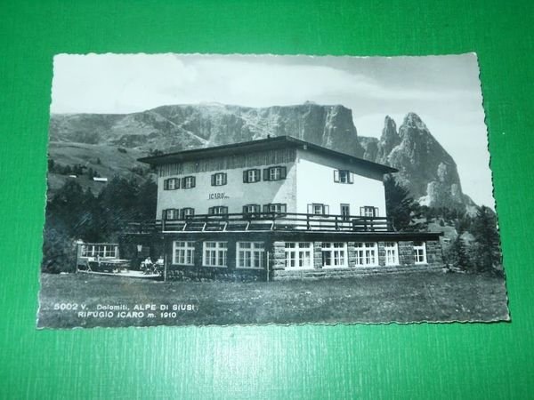 Cartolina Dolomiti - Alpe di Siusi - Rifugio Icaro 1951