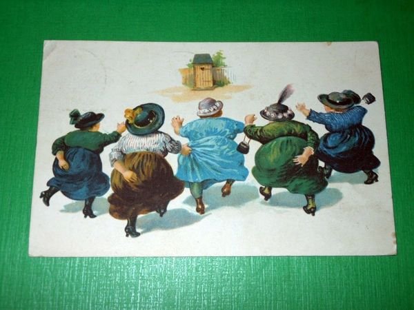 Cartolina d' epoca viaggiata da Bagni di Montecatini - Gruppetto …