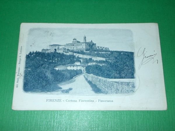 Cartolina Firenze - Certosa Fiorentina - Panorama 1903