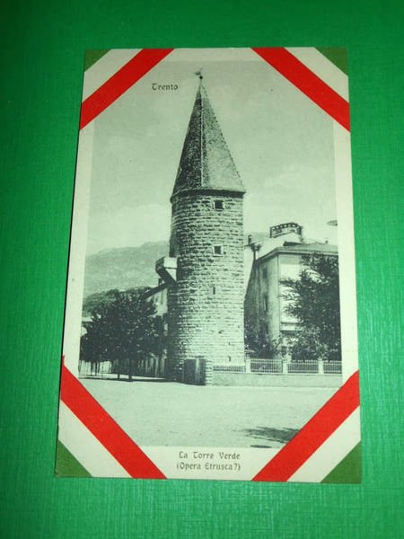 Cartolina Trento - La Torre Verde 1918 ca