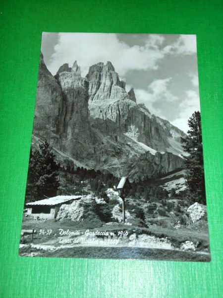 Cartolina Dolomiti - Gardeccia - Torri di Vajolet 1955 ca