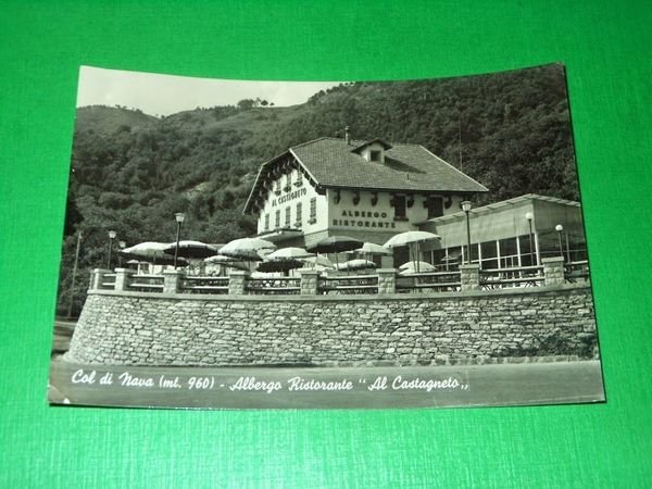 Cartolina Col di Nava - Albergo Ristorante "Al Castagneto" 1957