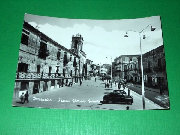 Cartolina Mazzarino ( Caltanissetta ) - Piazza Vittorio Veneto 1963