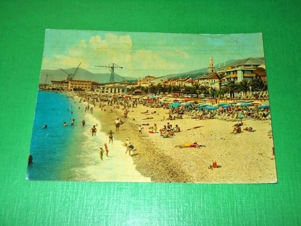 Cartolina Pietra Ligure - Spiaggia 1966