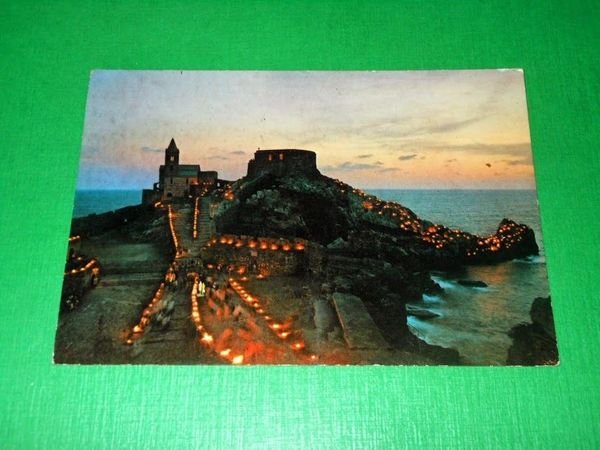 Cartolina Porto Venere - Festa della Madonna Bianca - Luminaria …