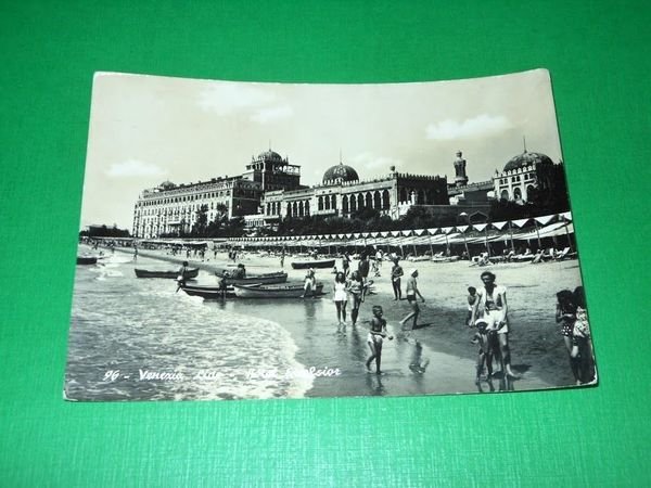 Cartolina Venezia Lido - Hotel Excelsior 1954