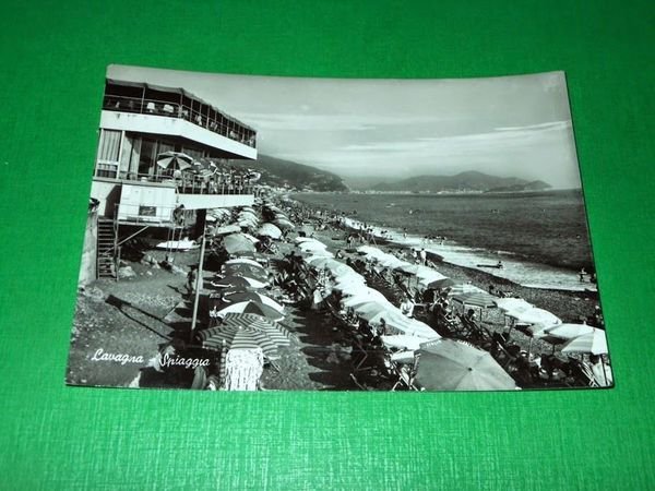 Cartolina Lavagna - Spiaggia 1964