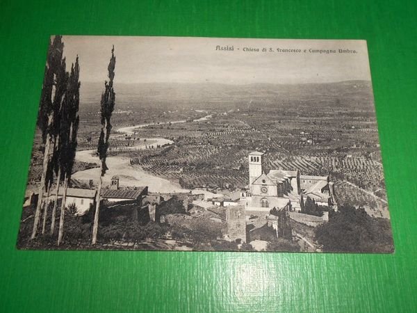 Cartolina Assisi - Chiesa di S. Francesco e Campagna Umbra …