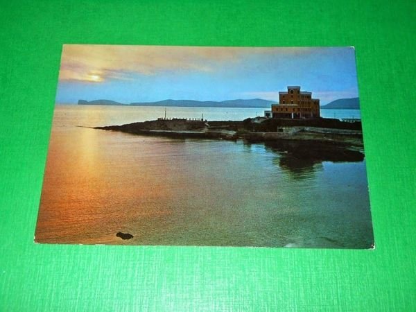Cartolina Alghero - Tramonto 1978