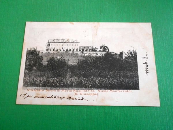 Cartolina Nizza Monferrato - Noviziato Suore di Maria Ausiliatrice 1901