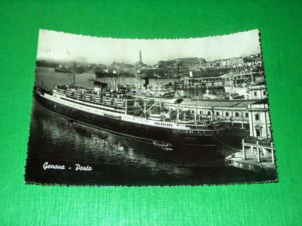 Cartolina Genova - Porto 1956