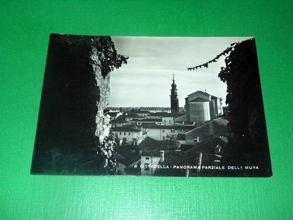 Cartolina Cittadella - Panorama parziale delle Mura 1950