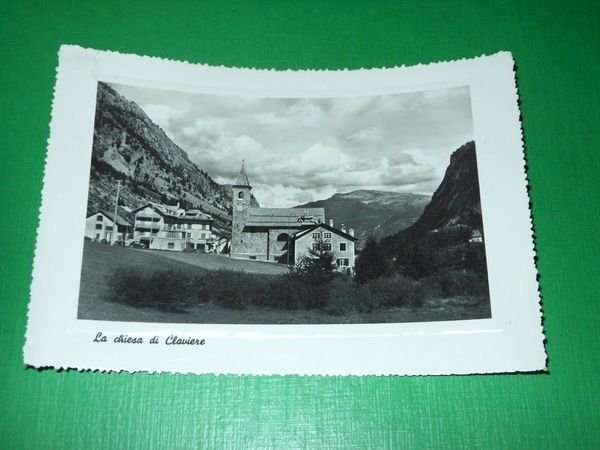 Cartolina Claviere - La Chiesa 1954 | Immagine principale
