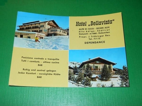 Cartolina Alpe di Siusi - Hotel Bellavista 1966