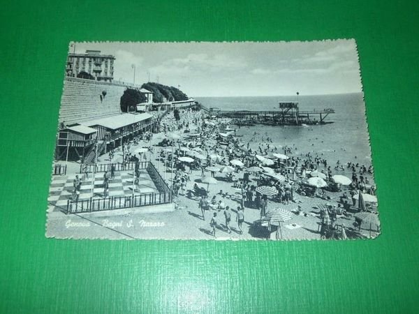 Cartolina Genova - Bagni S. Nazaro 1957