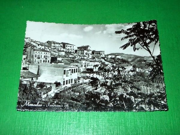 Cartolina Moncalvo - Panorama est 1951