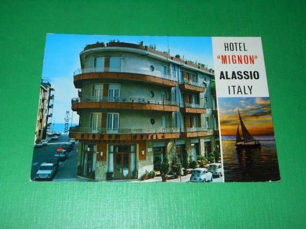 Cartolina Alassio - Hotel Mignon 1970 ca