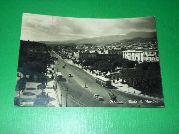 Cartolina Messina - Viale S. Martino 1950 ca