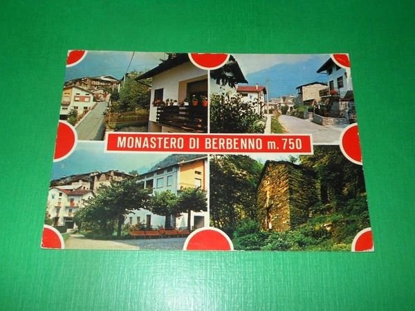 Cartolina Monastero di Berbenno di Valtellina - Vedute diverse 1992