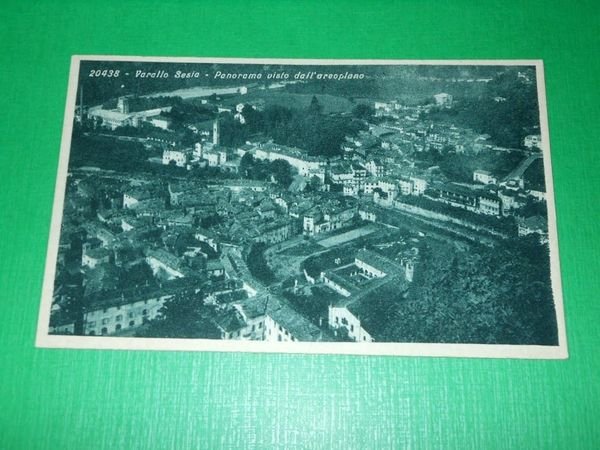 Cartolina Varallo Sesia - Panorama visto dall' aeroplano 1940 ca | Immagine principale