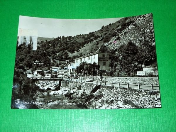 Cartolina Frabosa Soprana - Grotte di Bossea 1955 ca