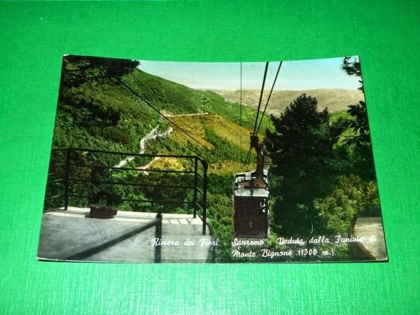 Cartolina Riviera dei Fiori - Sanremo - Veduta dalla Funivia …