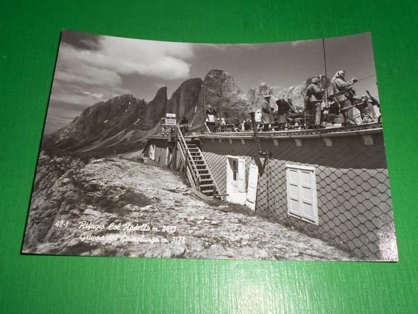 Cartolina Rifugio Col Rodella - Gruppo del Sassolungo 1955 ca