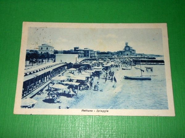 Cartolina Nettuno - Spiaggia 1948