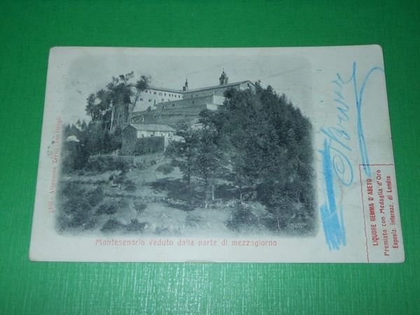 Cartolina Montesenario veduto dalla parte di mezzogiorno 1903