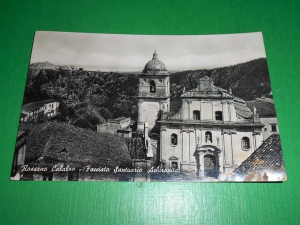 Cartolina Rossano Calabro - Facciata Santuario Achiropita 1951