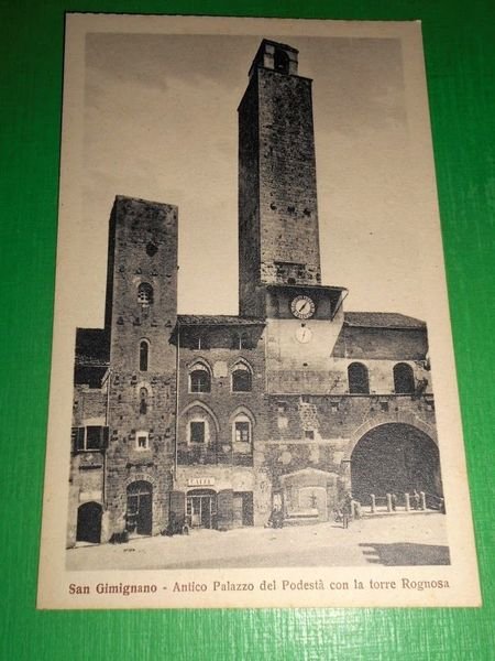 Cartolina San Gimignano - Antico Palazzo del Podestà con la …