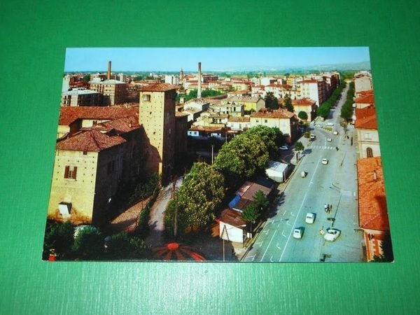 Cartolina Voghera - Veduta del Castello e Via XX Settembre …