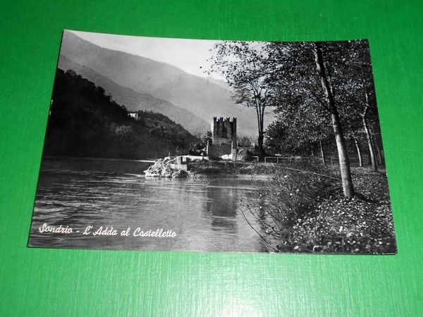 Cartolina Sondrio - L'Adda al Castelletto 1965