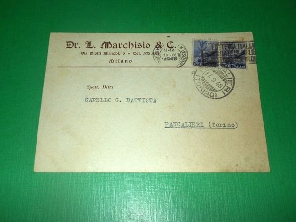 Cartolina Pubblicità Milano - Dr. L. Marchisio & C. ( …