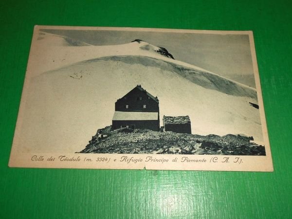 Cartolina Colle del Téodulo e Rifugio Principe di Piemonte 1935