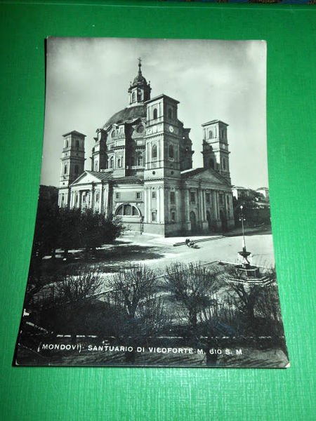 Cartolina Mondovì - Santuario di Vicoforte 1949
