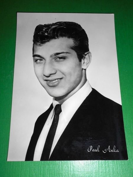 Cartolina Musica - Ritratto del cantante Paul Anka 1960 ca