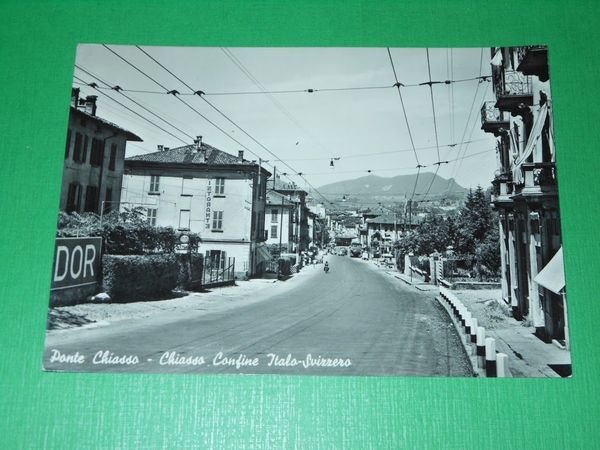 Cartolina Ponte Chiasso - Chiasso - Confine Italo Svizzero 1962