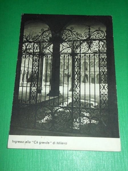 "Cartolina Milano - Ingresso alla "Cà granda" 1937" | Immagine principale