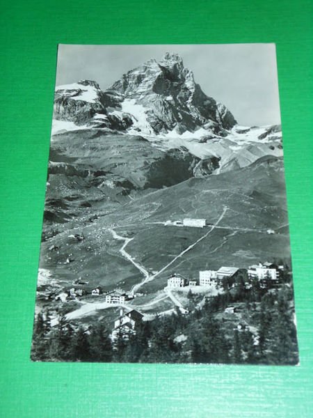 Cartolina Cervinia Breuil e M. Cervino - Scorcio panoramico 1952 | Immagine principale