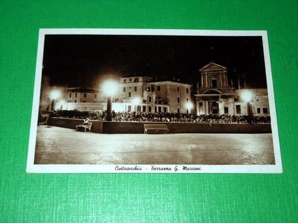 Cartolina Civitavecchia - Terrazza G. Marconi 1943