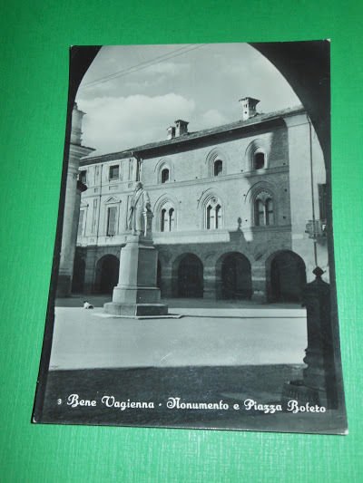 Cartolina Bene Vagienna ( Cuneo ) - Monumento e Piazza …