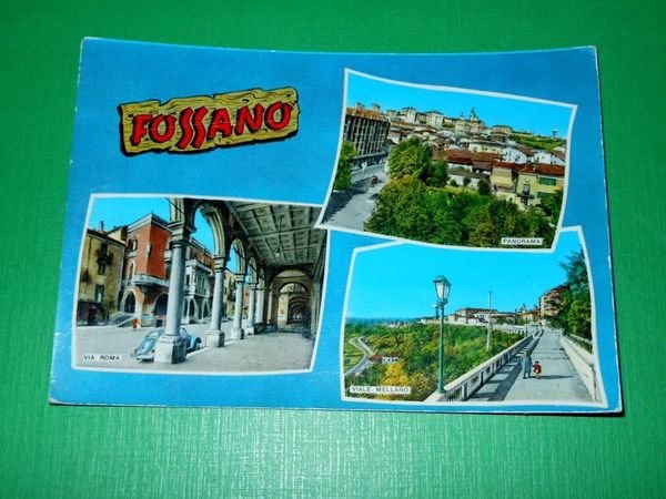 Cartolina Fossano - Vedute diverse 1966